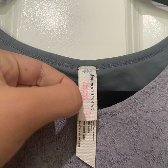 Free People Movement Gray High Neck Bra Top - Picture 2 of 6